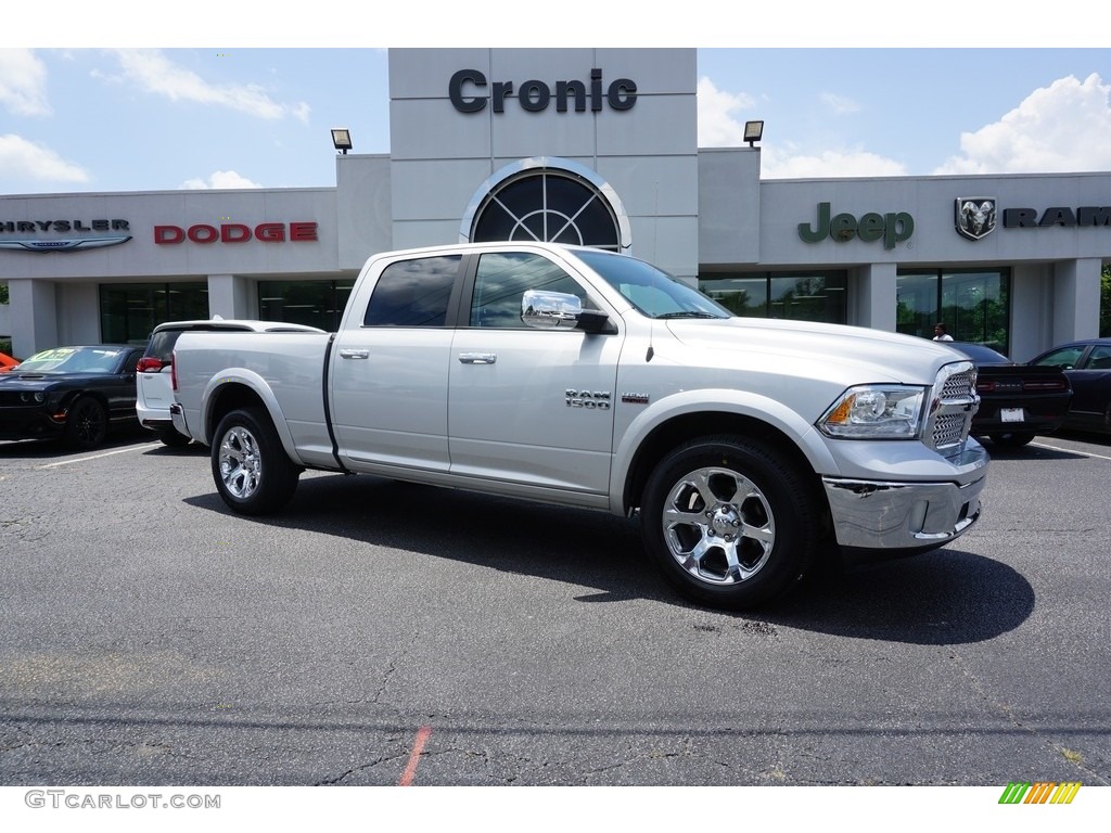 2018 1500 Laramie Crew Cab 4x4 - Bright Silver Metallic / Black photo #1