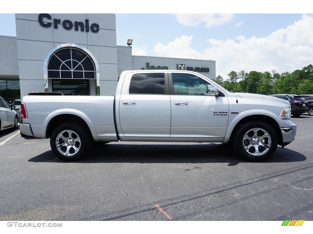 2018 1500 Laramie Crew Cab 4x4 - Bright Silver Metallic / Black photo #13