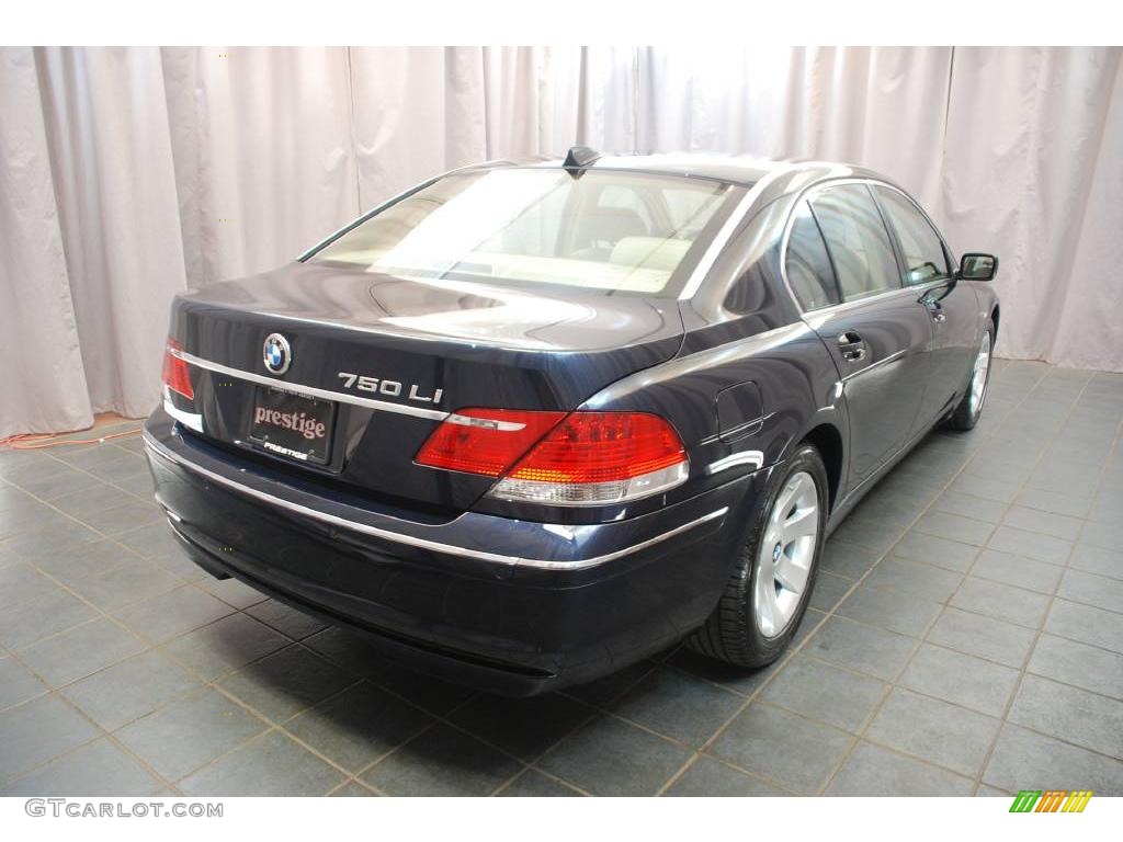 2007 7 Series 750Li Sedan - Monaco Blue Metallic / Beige photo #4