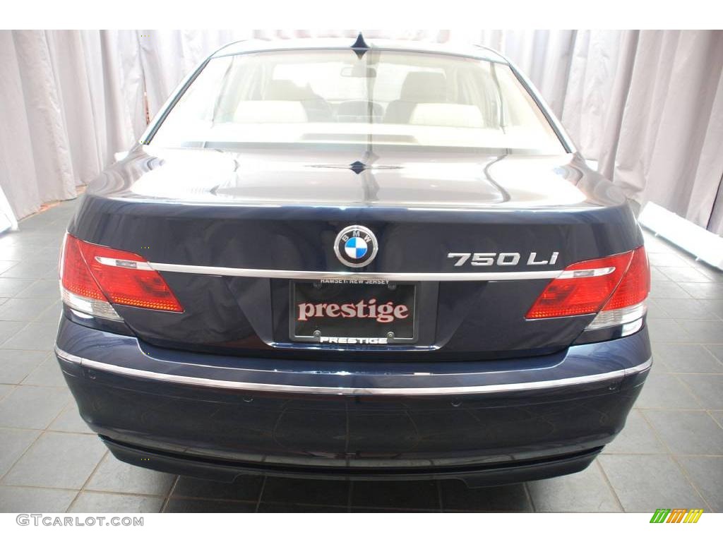 2007 7 Series 750Li Sedan - Monaco Blue Metallic / Beige photo #5