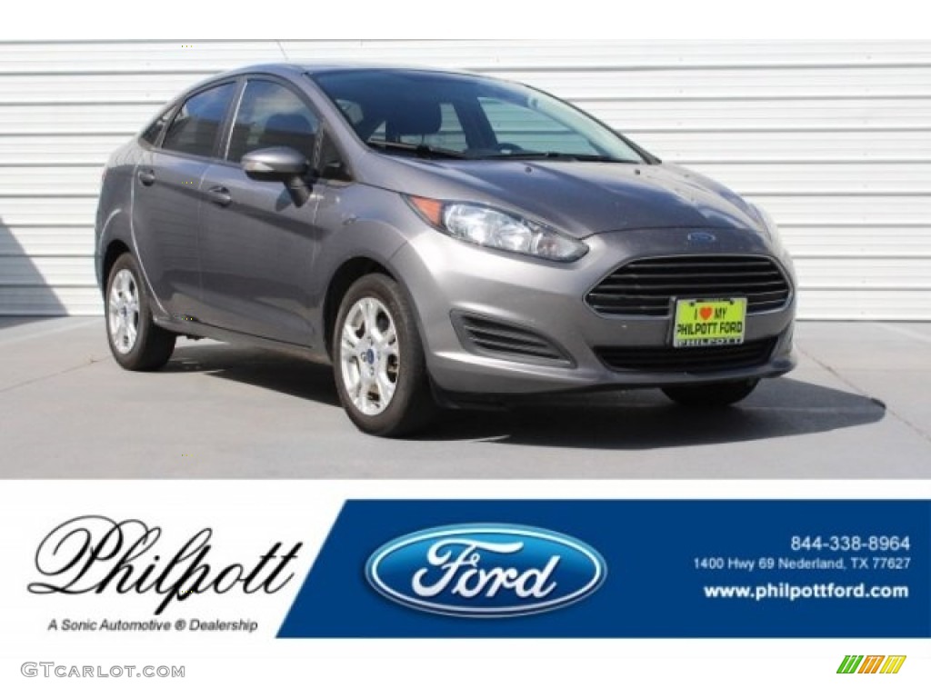 2014 Fiesta SE Sedan - Storm Gray / Charcoal Black photo #1