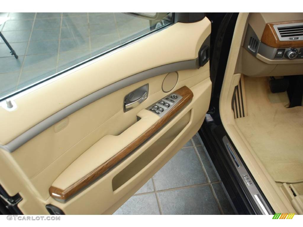 2007 7 Series 750Li Sedan - Monaco Blue Metallic / Beige photo #8