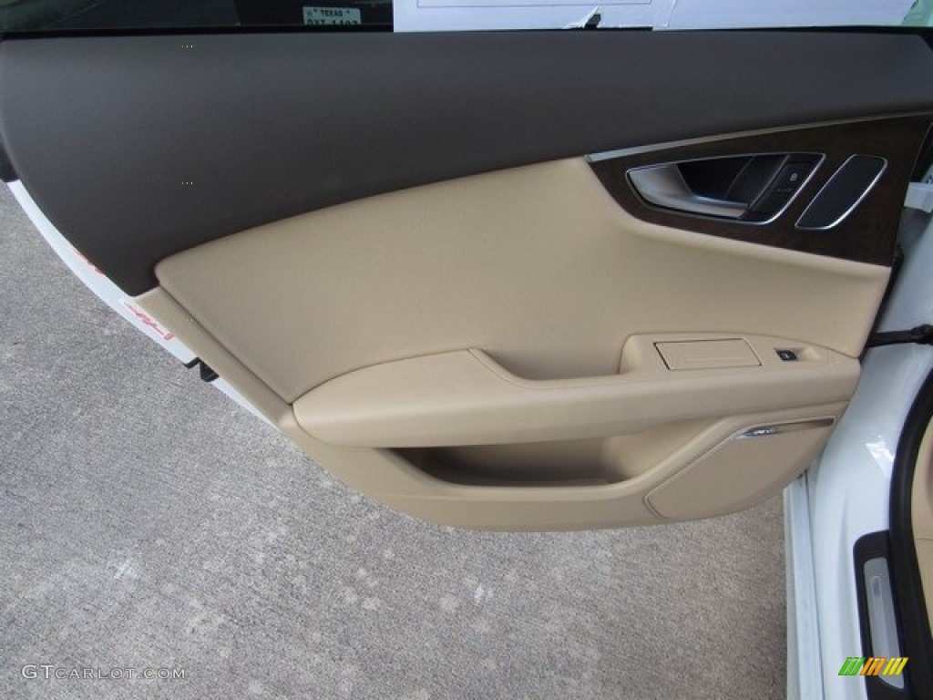 2015 Audi A7 3.0 TDI quattro Prestige Velvet Beige Door Panel Photo #127770411
