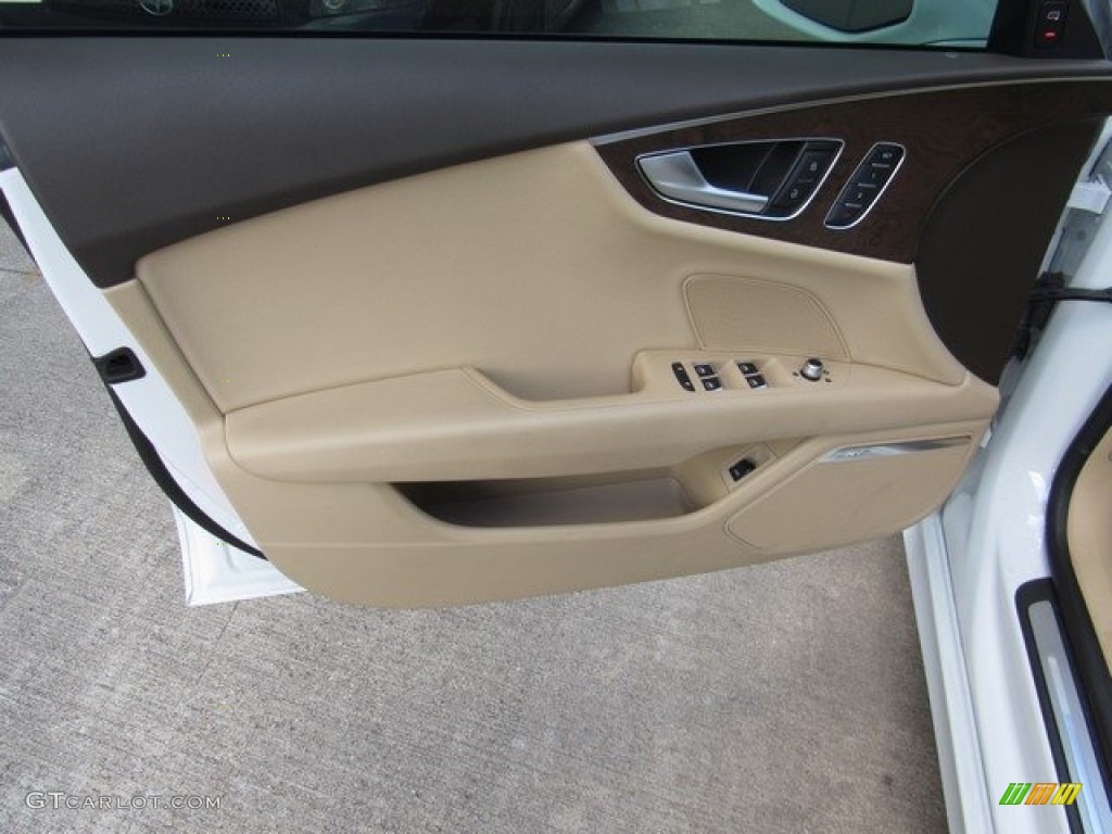 2015 Audi A7 3.0 TDI quattro Prestige Velvet Beige Door Panel Photo #127770426
