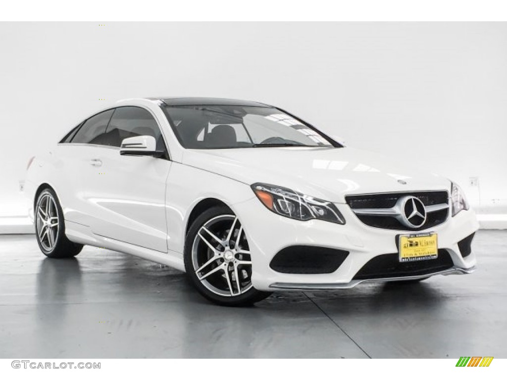 2016 E 400 Coupe - Polar White / Red/Black photo #12