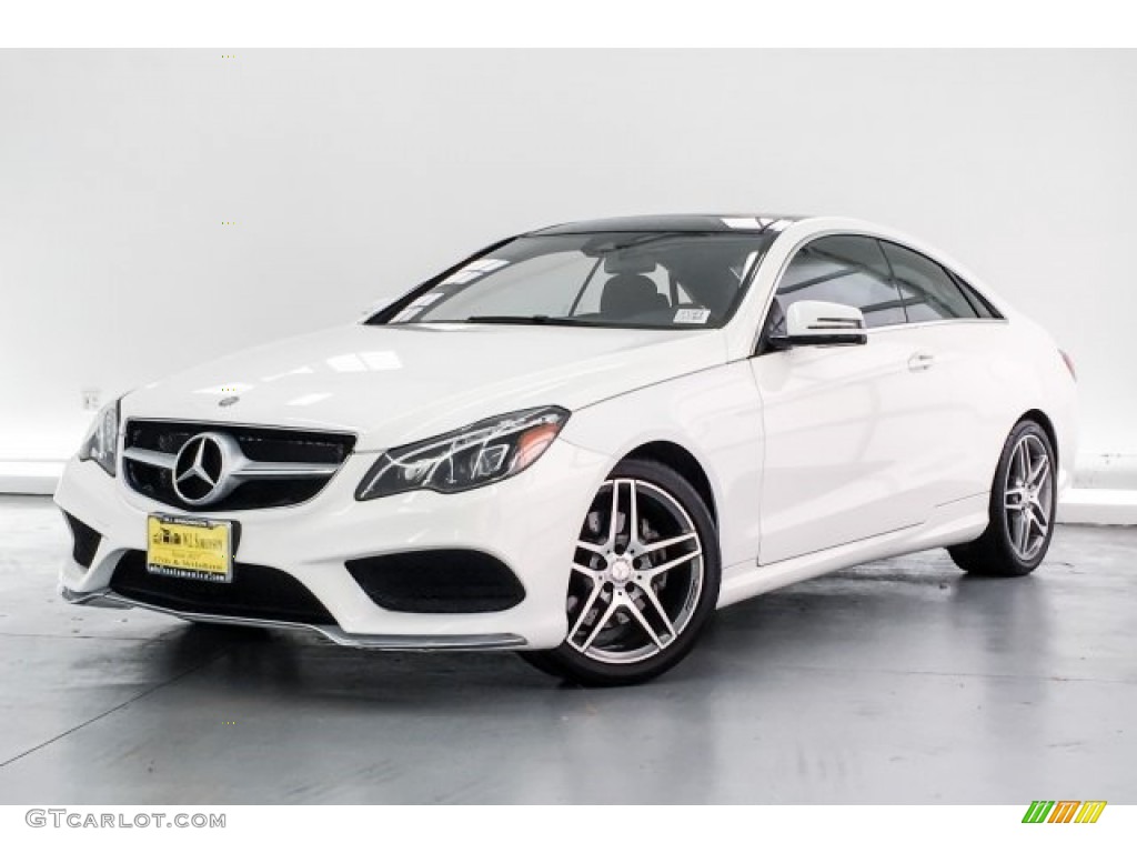 2016 E 400 Coupe - Polar White / Red/Black photo #13