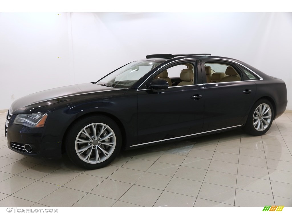 2012 A8 L 4.2 quattro - Night Blue Pearl Effect / Velvet Beige photo #3