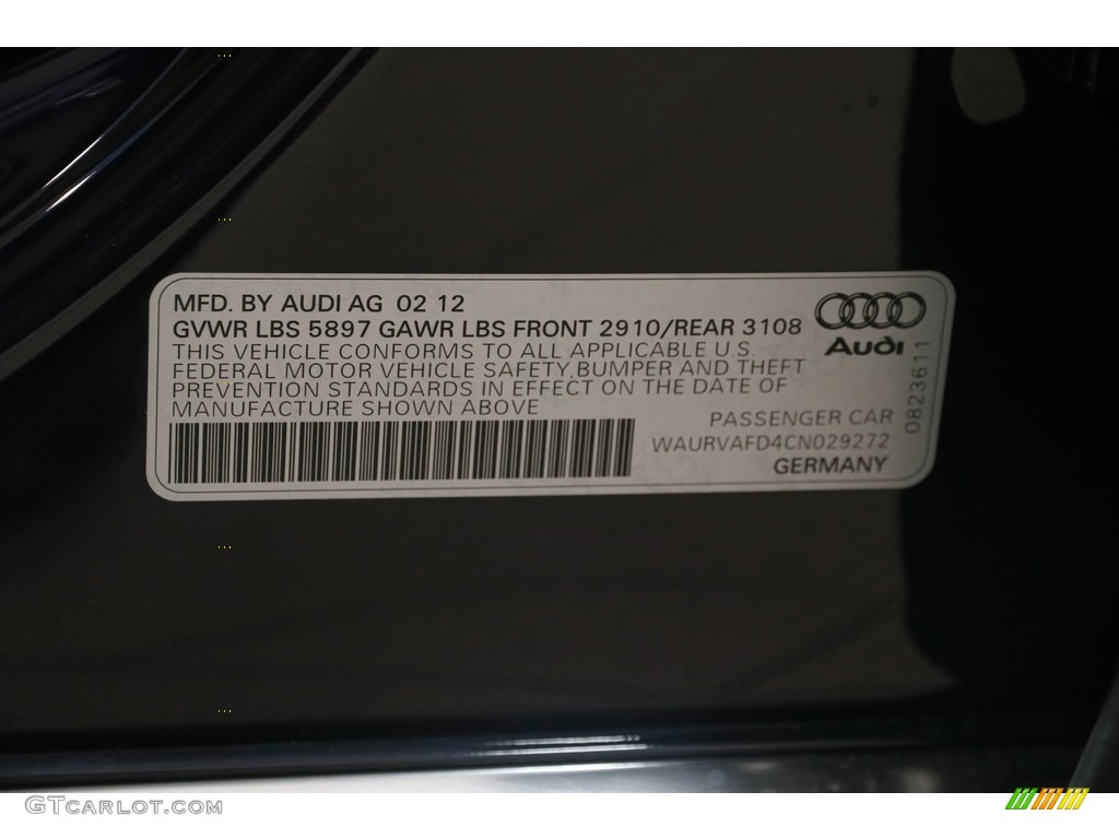 2012 A8 L 4.2 quattro - Night Blue Pearl Effect / Velvet Beige photo #31