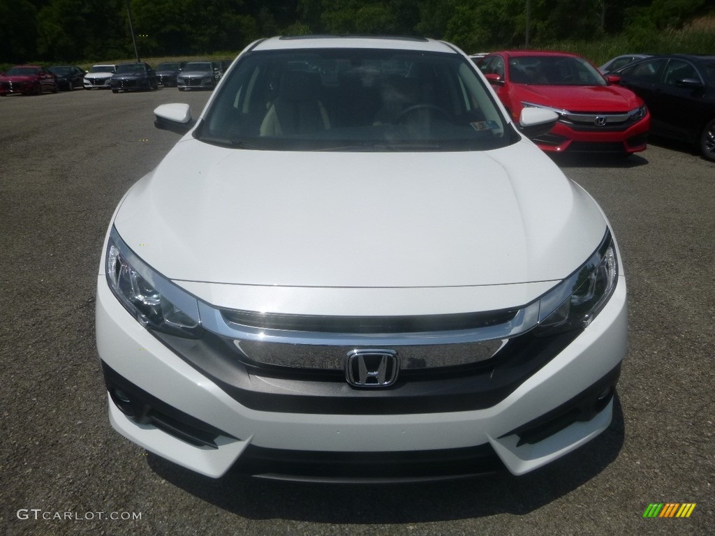 2018 Civic EX-T Sedan - White Orchid Pearl / Ivory photo #6