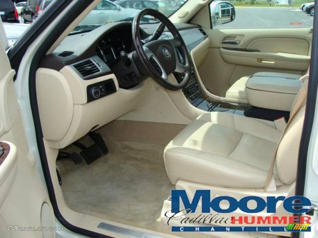 2008 Escalade AWD - White Diamond / Cocoa/Light Cashmere photo #14