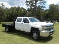 Summit White - Silverado 3500HD Work Truck Crew Cab 4x4 Chassis Photo No. 8