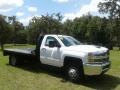 Summit White - Silverado 3500HD Work Truck Regular Cab 4x4 Stake Truck Photo No. 6