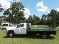 Summit White - Silverado 3500HD Work Truck Regular Cab 4x4 Stake Truck Photo No. 10