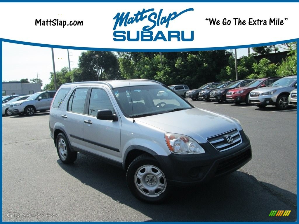 2005 CR-V LX 4WD - Satin Silver Metallic / Black photo #1