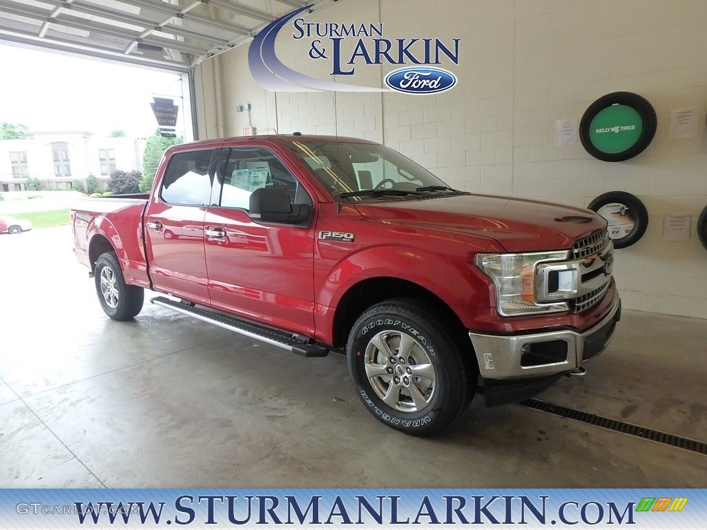 2018 F150 XLT SuperCrew 4x4 - Ruby Red / Earth Gray photo #1