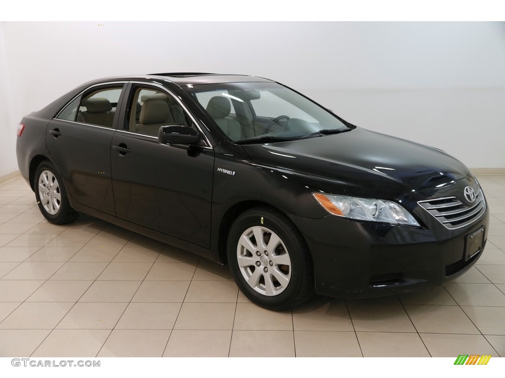 2009 Camry Hybrid - Black / Bisque photo #1