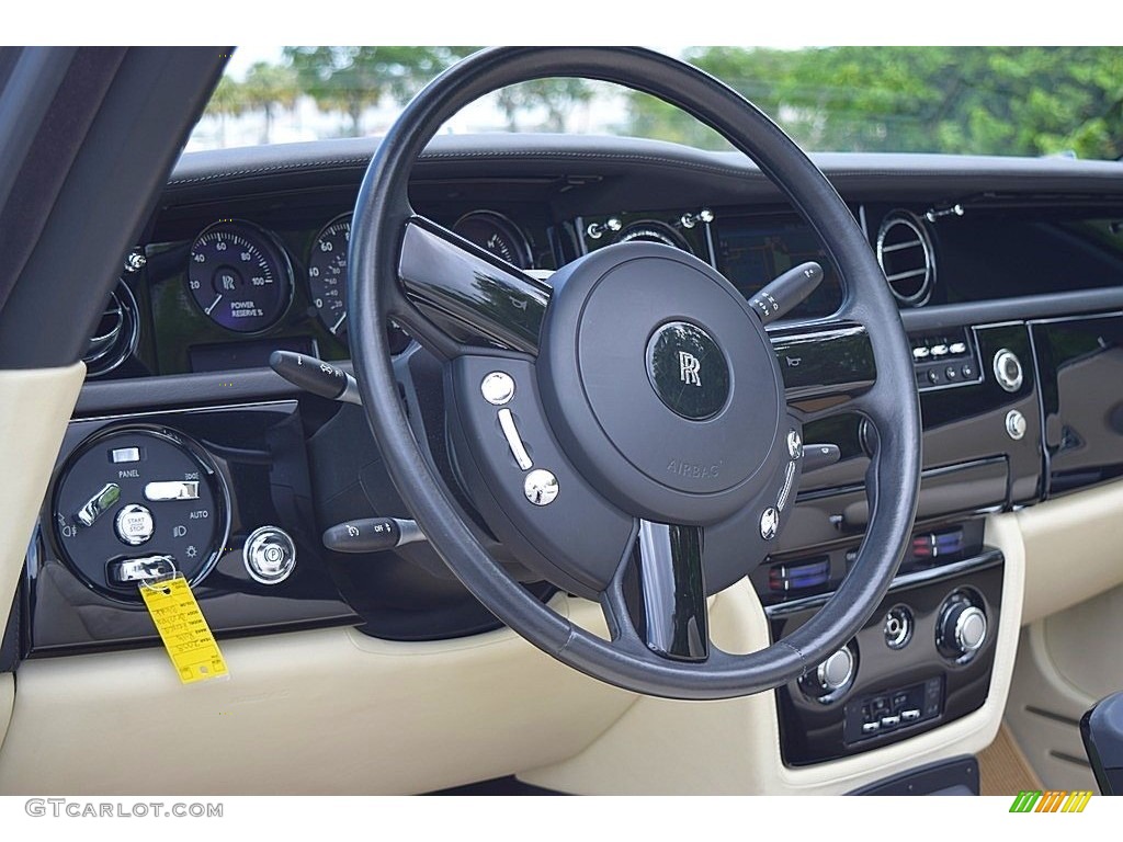 2008 Rolls-Royce Phantom Drophead Coupe Standard Phantom Drophead Coupe Model Light Creme Steering Wheel Photo #127793783