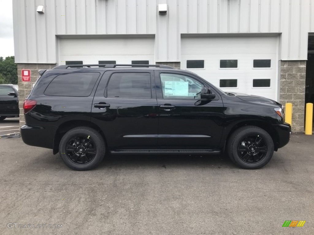Midnight Black Metallic 2018 Toyota Sequoia TRD Sport 4x4 Exterior Photo #127795658