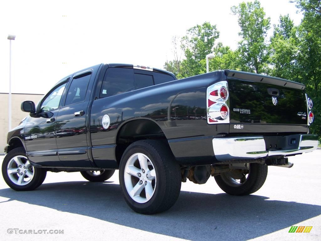 2007 Ram 1500 Big Horn Edition Quad Cab 4x4 - Brilliant Black Crystal Pearl / Medium Slate Gray photo #4