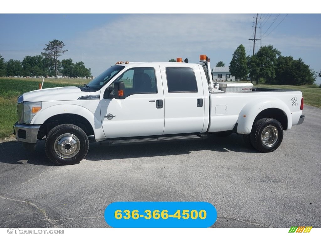 2011 F350 Super Duty XLT Crew Cab 4x4 Dually - Oxford White / Steel photo #1