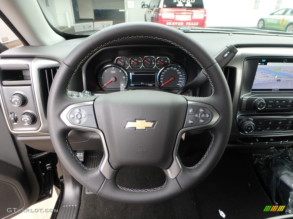 2018 Chevrolet Silverado 1500 LT Regular Cab 4x4 Jet Black Steering Wheel Photo #127807871