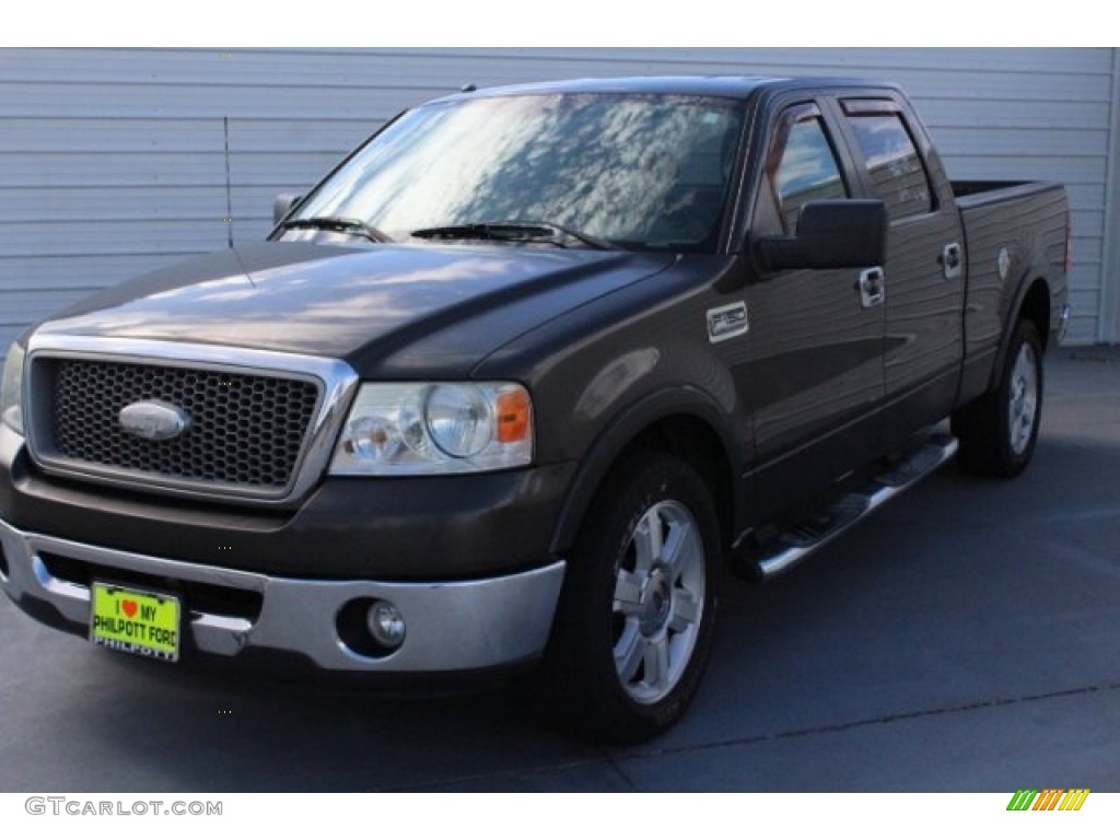 2006 F150 Lariat SuperCrew - Dark Shadow Grey Metallic / Black photo #3