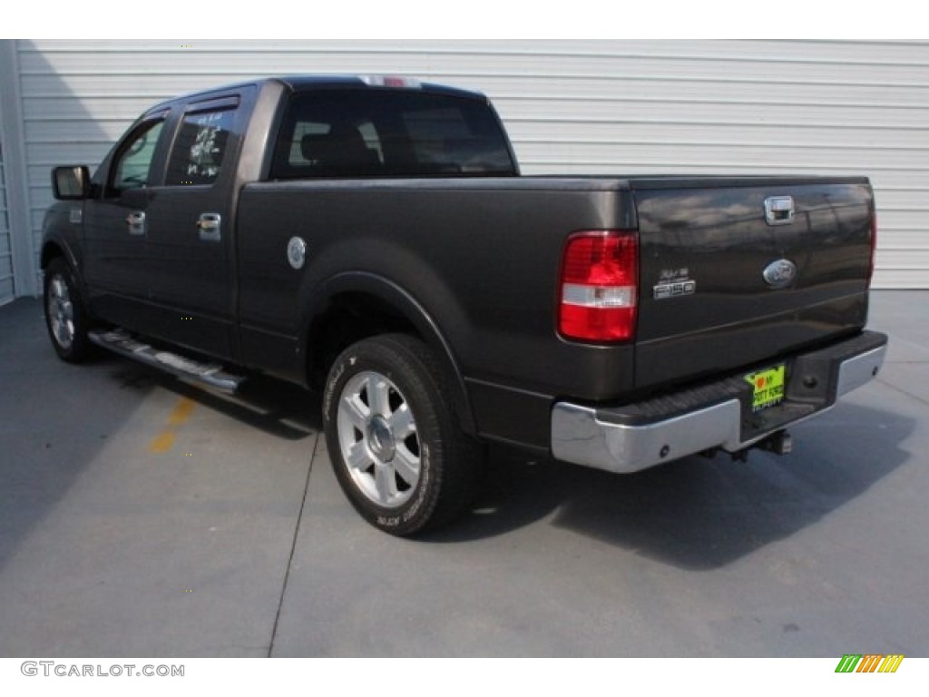 2006 F150 Lariat SuperCrew - Dark Shadow Grey Metallic / Black photo #8