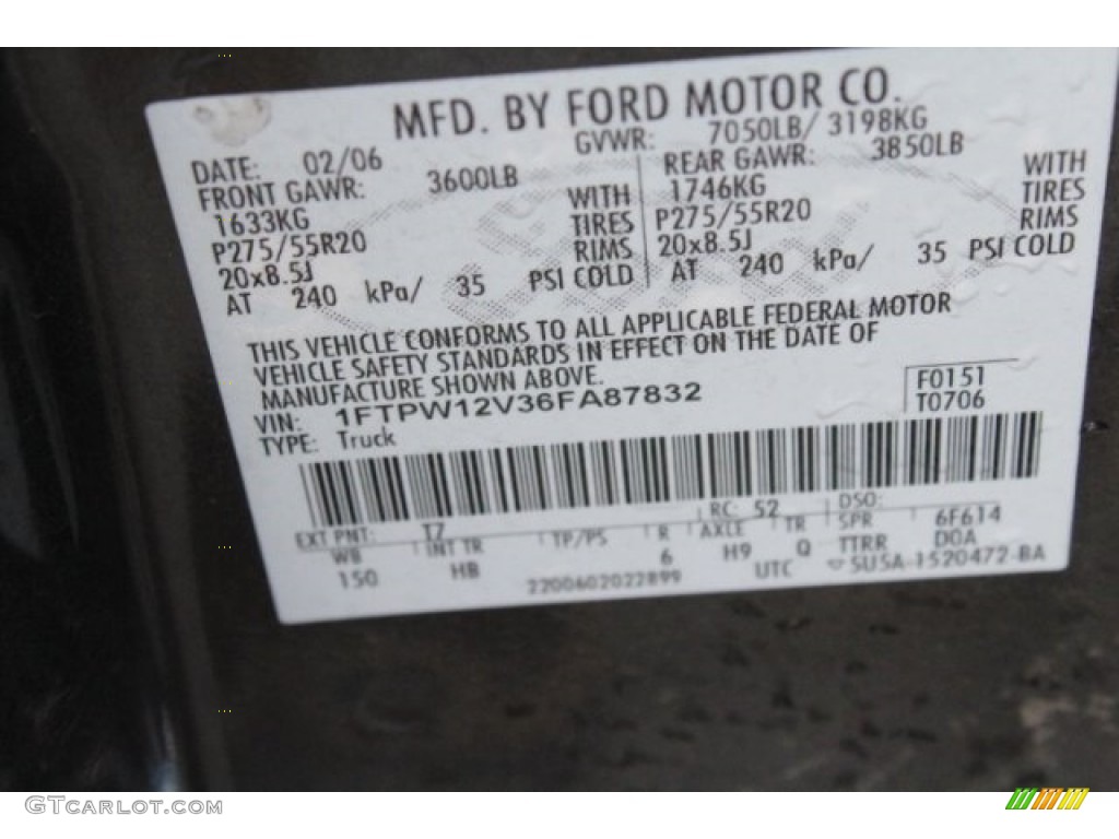 2006 F150 Lariat SuperCrew - Dark Shadow Grey Metallic / Black photo #33