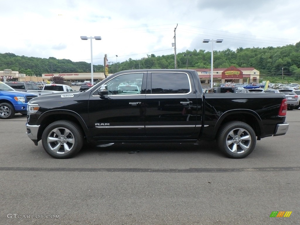 2019 1500 Limited Crew Cab 4x4 - Diamond Black Crystal Pearl / Black photo #2