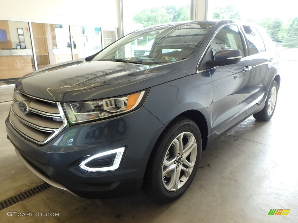 2018 Edge Titanium AWD - Blue / Ebony photo #4