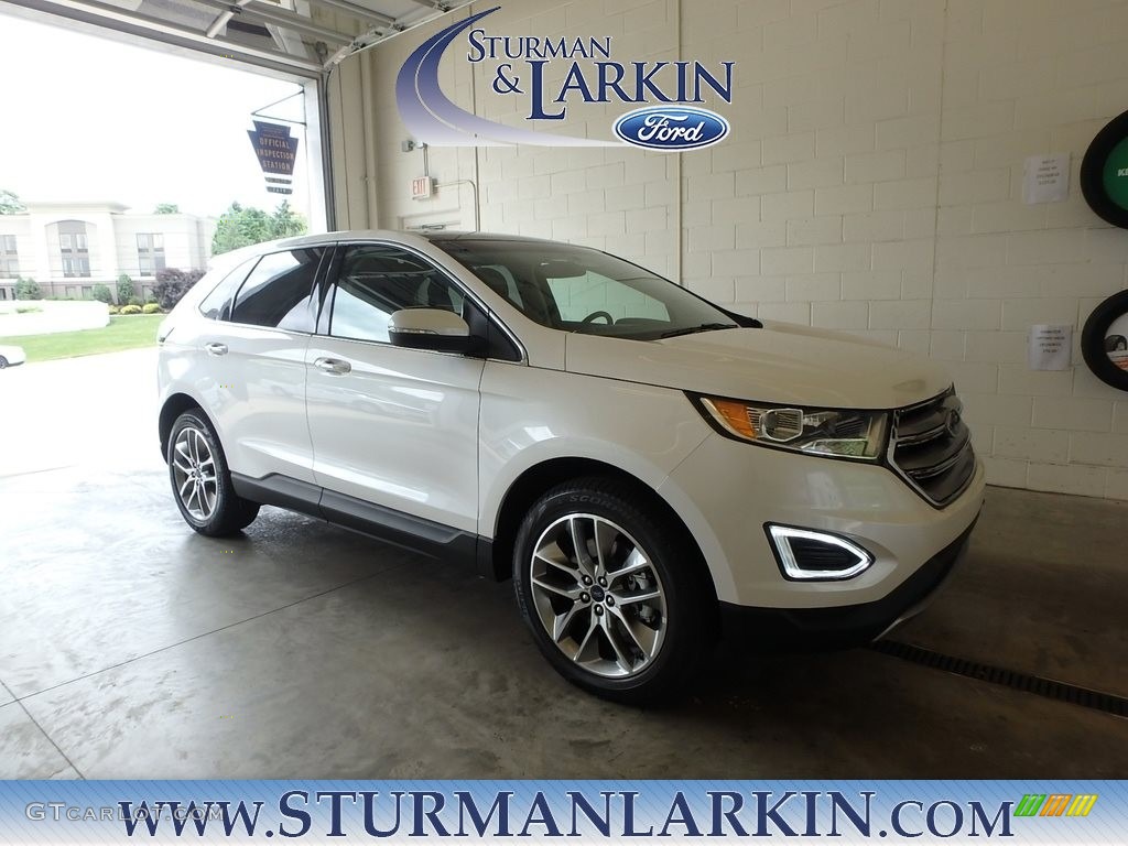 2018 Edge Titanium AWD - White Platinum / Ebony photo #1