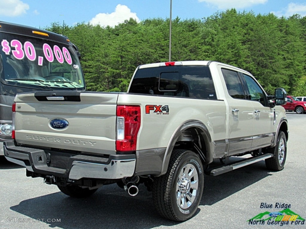 2018 F250 Super Duty Lariat Crew Cab 4x4 - White Gold / Camel photo #5