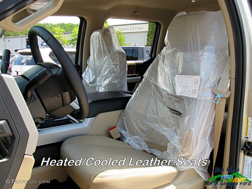 2018 F250 Super Duty Lariat Crew Cab 4x4 - White Gold / Camel photo #9