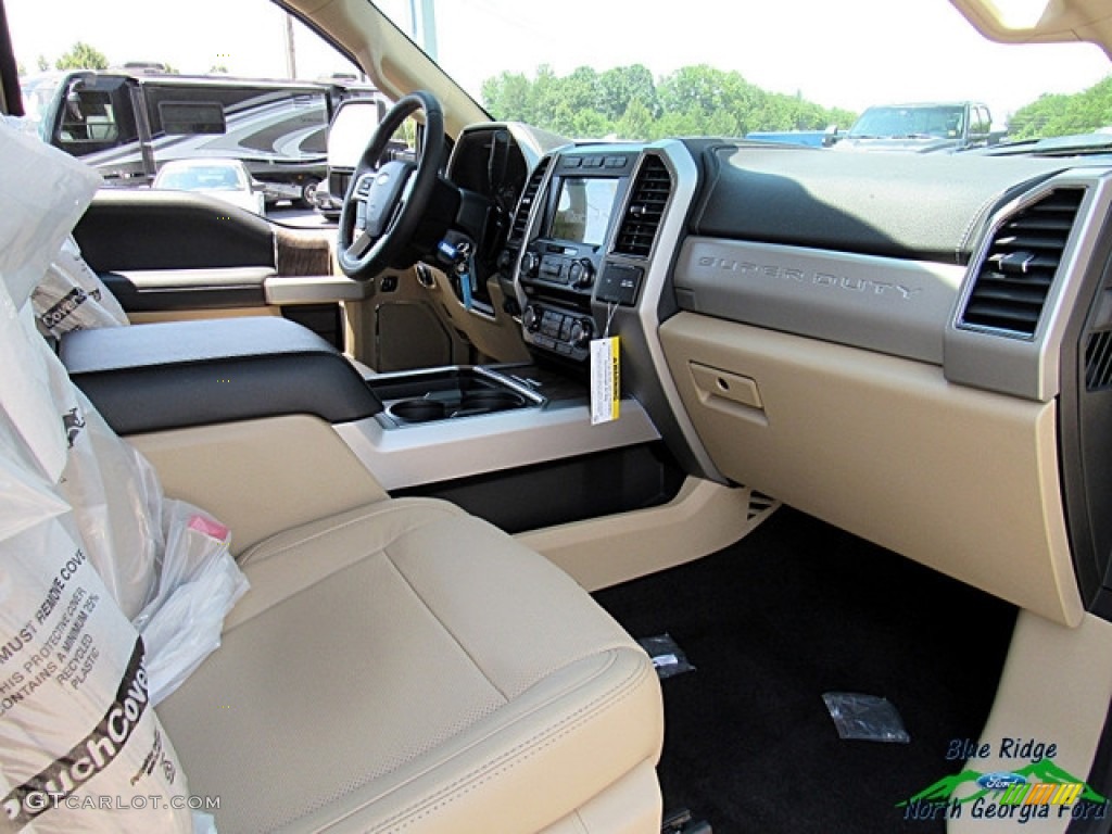 2018 F250 Super Duty Lariat Crew Cab 4x4 - White Gold / Camel photo #34