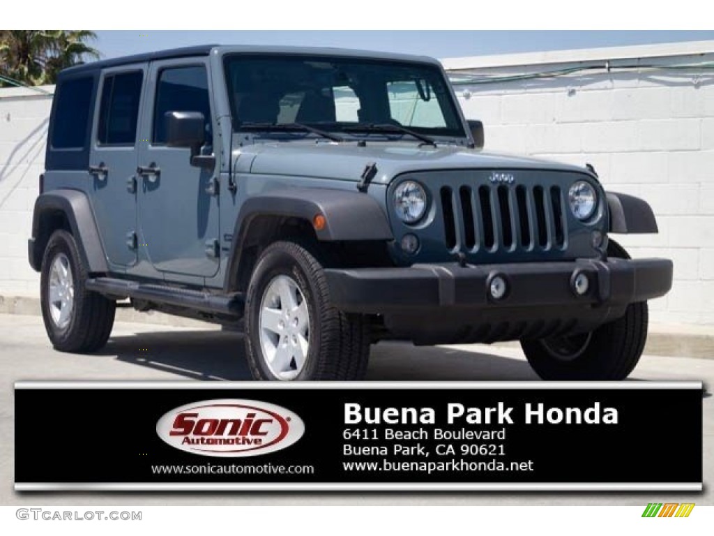 2015 Wrangler Unlimited Sport 4x4 - Anvil / Black photo #1