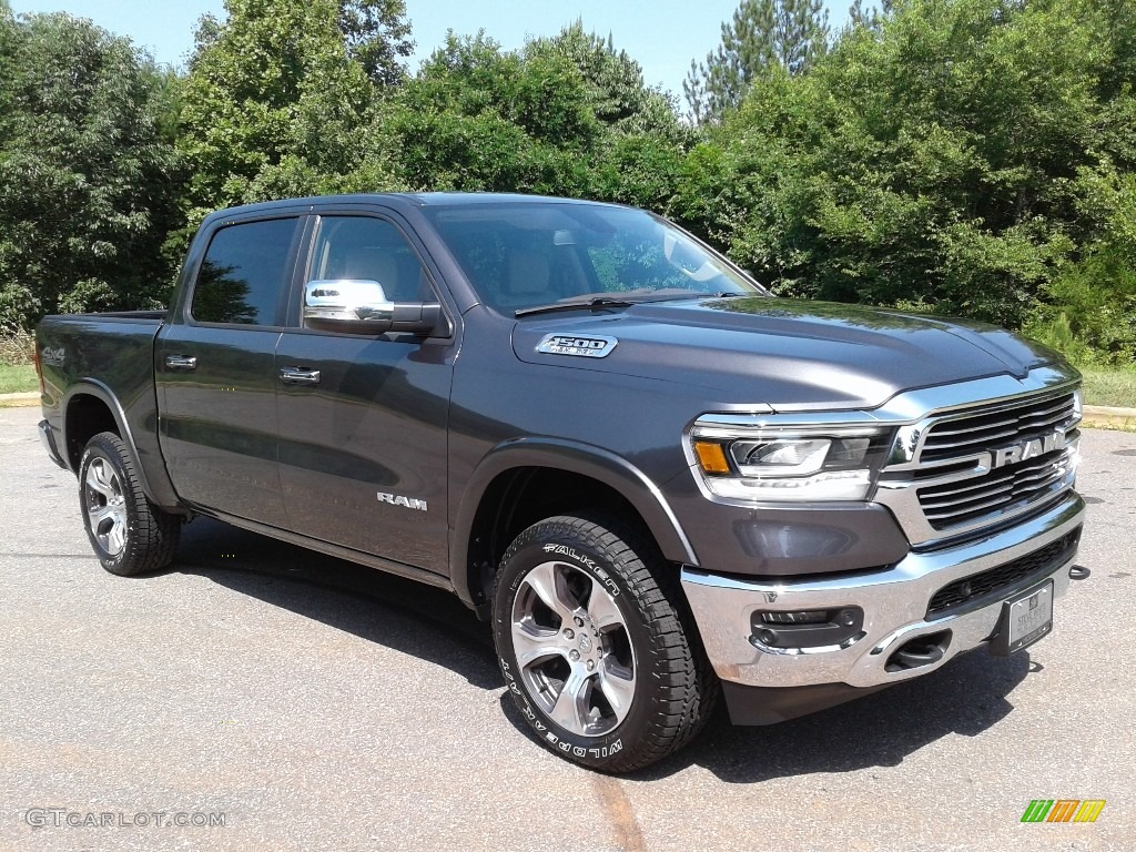 2019 1500 Laramie Crew Cab 4x4 - Granite Crystal Metallic / Mountain Brown/Light Frost Beige photo #4