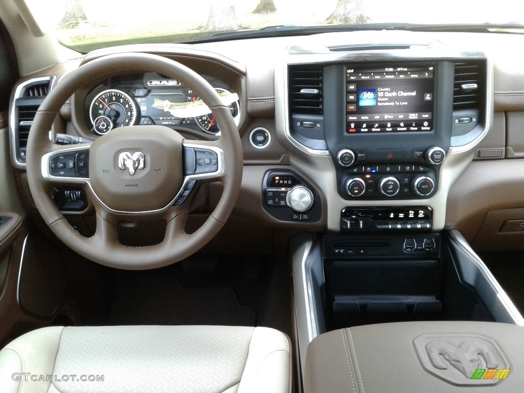 2019 1500 Laramie Crew Cab 4x4 - Granite Crystal Metallic / Mountain Brown/Light Frost Beige photo #34
