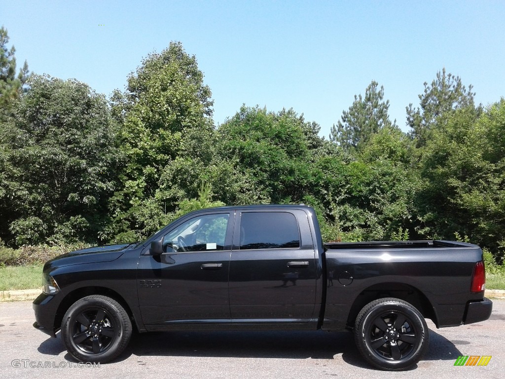 2018 1500 Express Crew Cab 4x4 - Brilliant Black Crystal Pearl / Black/Diesel Gray photo #1