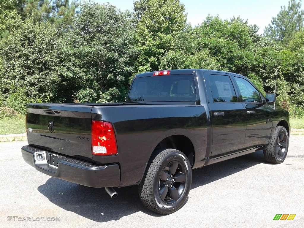 2018 1500 Express Crew Cab 4x4 - Brilliant Black Crystal Pearl / Black/Diesel Gray photo #6