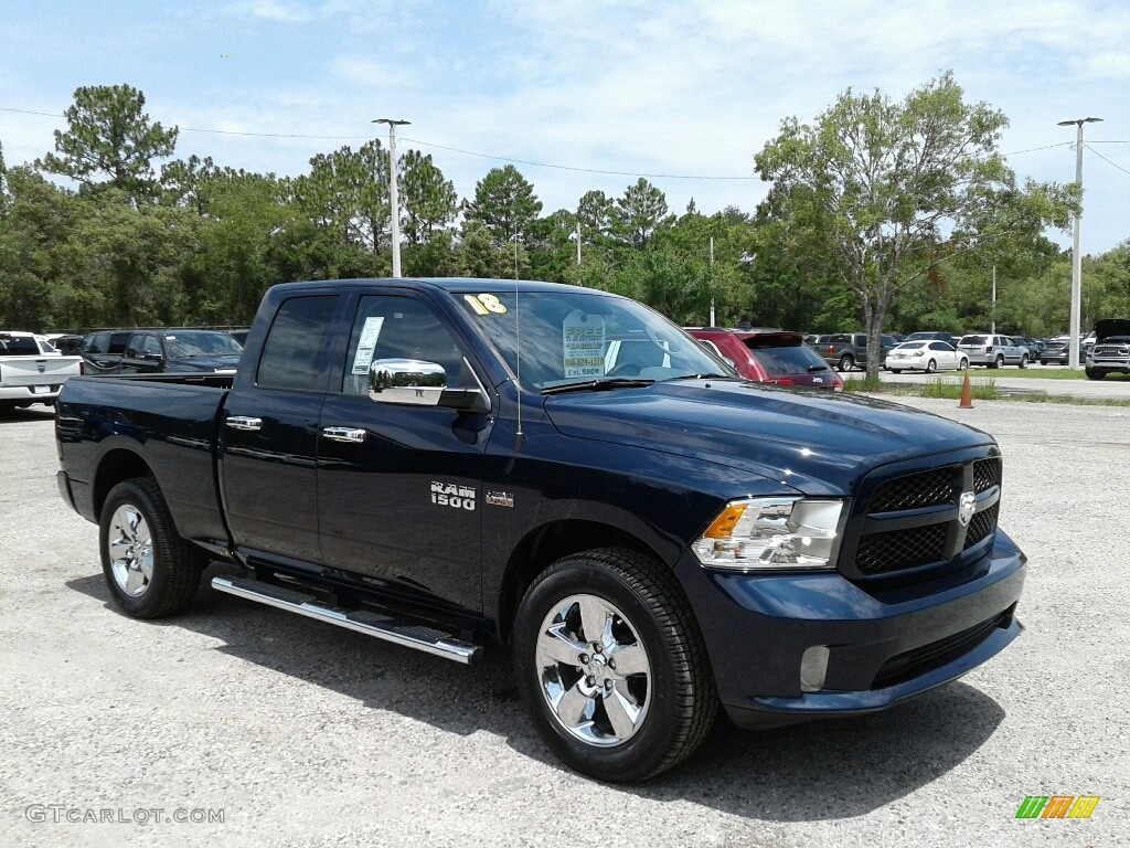 2018 1500 Express Quad Cab - True Blue Pearl / Black/Diesel Gray photo #7