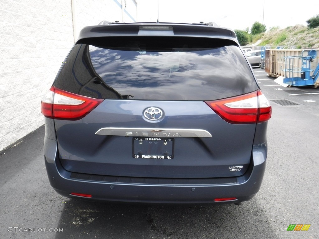2015 Sienna Limited AWD - Shoreline Blue Pearl / Ash photo #8