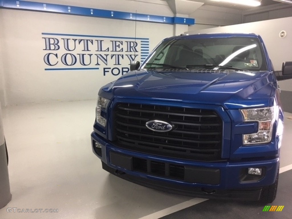 2017 F150 XL SuperCrew 4x4 - Lightning Blue / Earth Gray photo #6