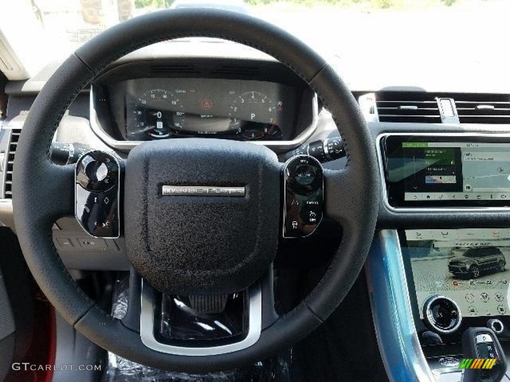 2018 Land Rover Range Rover Sport HSE Ebony Steering Wheel Photo #127837157