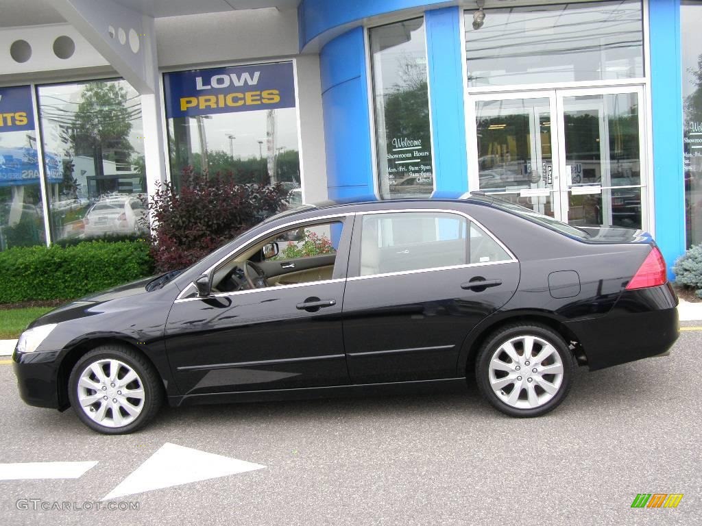 2006 Accord EX-L V6 Sedan - Nighthawk Black Pearl / Ivory photo #3