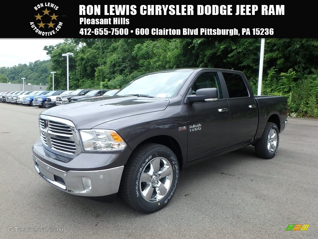 2018 1500 Big Horn Crew Cab 4x4 - Granite Crystal Metallic / Black/Diesel Gray photo #1