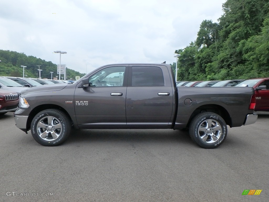 2018 1500 Big Horn Crew Cab 4x4 - Granite Crystal Metallic / Black/Diesel Gray photo #2