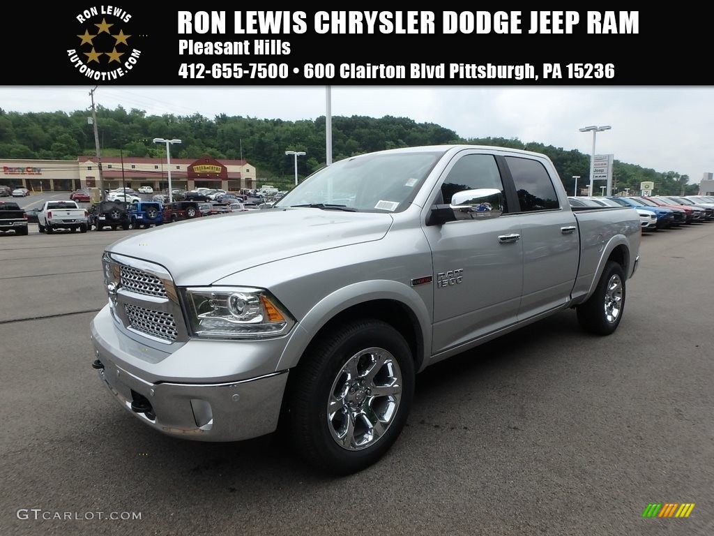 2018 1500 Laramie Crew Cab 4x4 - Bright Silver Metallic / Black photo #1