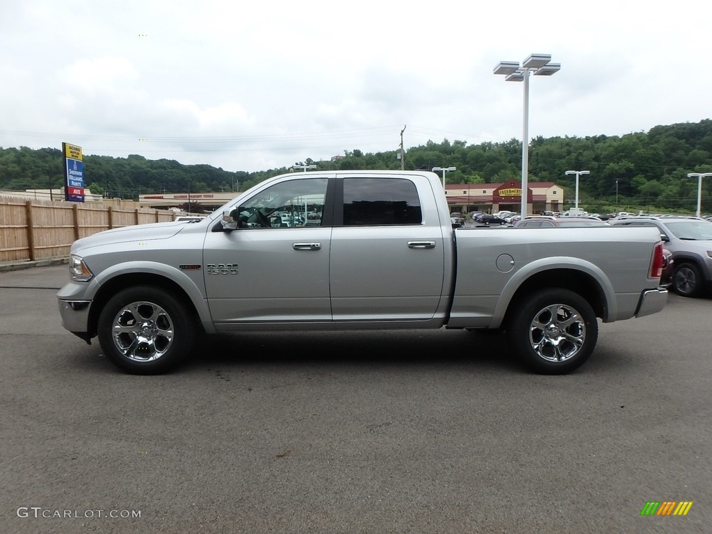 2018 1500 Laramie Crew Cab 4x4 - Bright Silver Metallic / Black photo #2