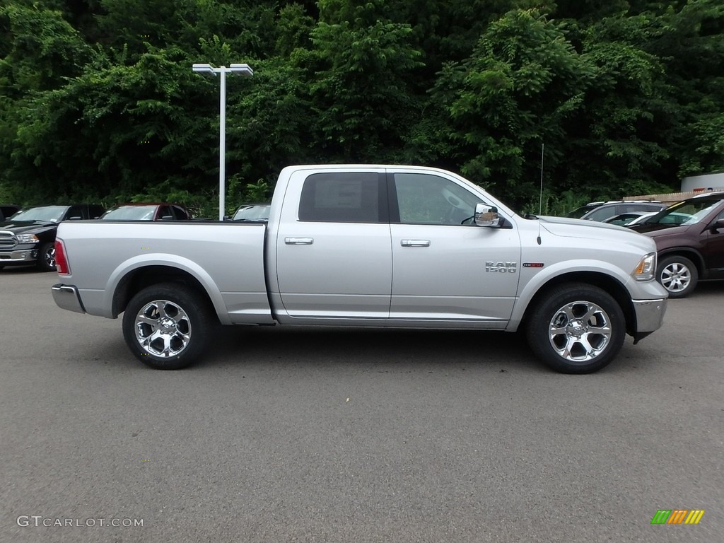 2018 1500 Laramie Crew Cab 4x4 - Bright Silver Metallic / Black photo #6