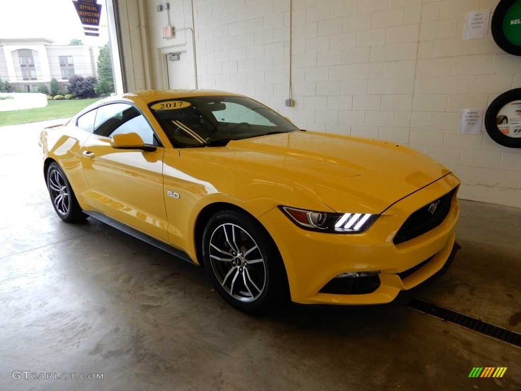 2017 Mustang GT Coupe - Triple Yellow / Ebony photo #1